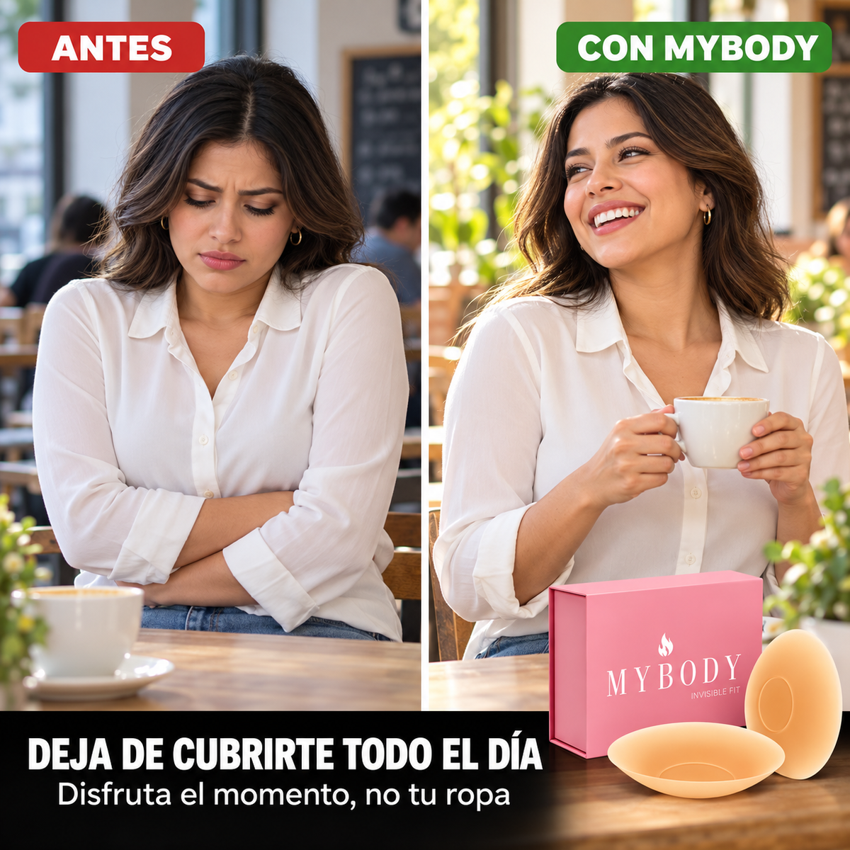 Cubrepezones MYBODY Invisible Fit | Luce Cualquier Escote Sin Brasier
