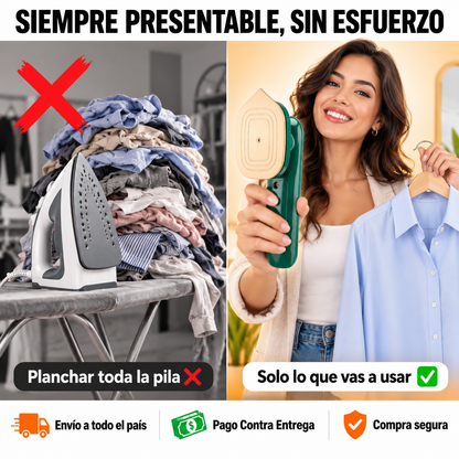 Plancha Portátil | Ropa Impecable en Minutos, Sin Tabla de Planchar
