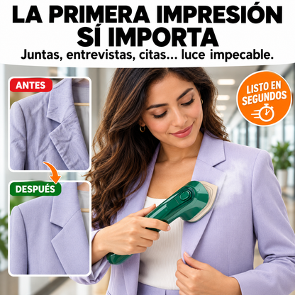 Plancha Portátil | Ropa Impecable en Minutos, Sin Tabla de Planchar