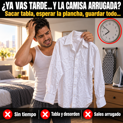 Plancha Portátil | Ropa Impecable en Minutos, Sin Tabla de Planchar