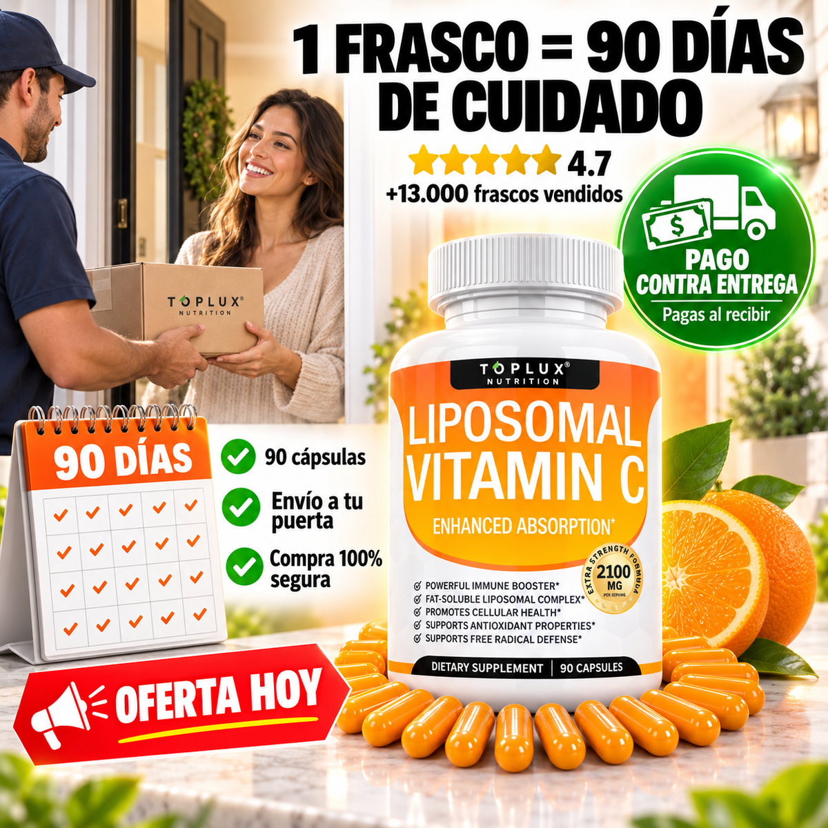 Vitamina C Liposomal 2100 mg | Apoya Tus Defensas Todos los Días