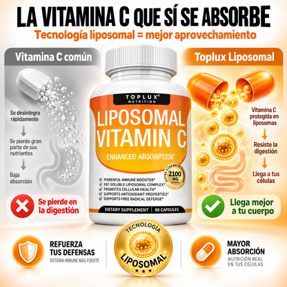 Vitamina C Liposomal 2100 mg | Apoya Tus Defensas Todos los Días
